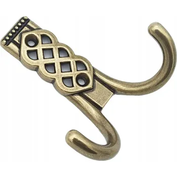 Věšák Věšák retro zlatý antik dvojitý - dekorativní styl vintage