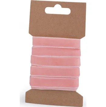 Stuha Sametová stuha šíře 10 mm Varianta: 2 (1) pudrová, Balení: 3 m