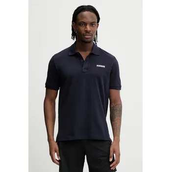 Pánské tričko Bavlněné polo tričko Napapijri SMALL BOX NP0A88TQ1761 námořnická modř 59X, vel. XL