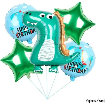 Party dekorace Dino party fóliové narozeninové balónky | party dekorace - Duhový , Ostatní