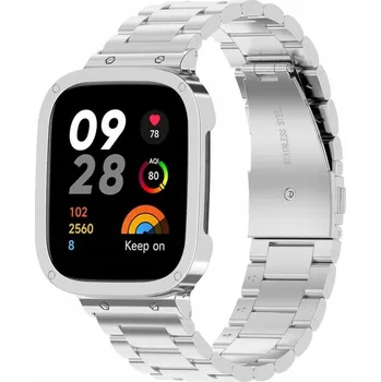 Náramek OCELOVÝ NÁRAMEK ŘEMÍNEK PRO XIAOMI REDMI WATCH 3 - STŘÍBRNÝ