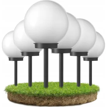 Venkovní osvětlení 6X SOLÁRNÍ LAMPA KOULE LED ZAPICHOVACÍ DO ZAHRADY 30cm SOLÁRNÍ SVĚTLA SADA