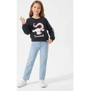 Dívčí mikina Sinsay - Mikina s kulatým výstřihem Cinnamoroll - černá - 397HS-99X - 397HS-99X-122