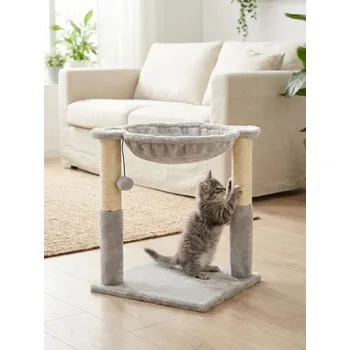 Sinsay - Škrabadlo pro kočky s pelíškem a zavěšenou hračkou - béžová - 725HJ-02X - 725HJ-02X-ONE