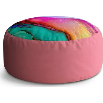 Taburet Sablio Kulatý taburet Circle Barvičky: 38x48 cm - Sablio