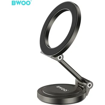 BWOO ZJ135 MagSafe magnetický držák na palubní desku / otočný / nastavitelný / černý