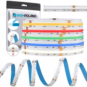 LED páska LED pásek COB RGBW 24V NEON 3920 DIOD ROLE 5M KVALITA RGB + BÍLÁ STUDENÁ