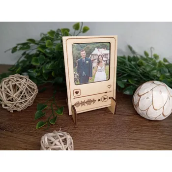 Fotorámeček Dřevěný rámeček na fotku 6 x 6cm - Topolová překližka