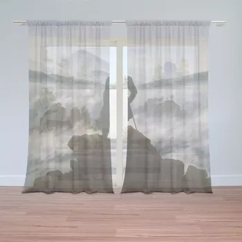 Záclona Sablio Záclony Poutník nad mořem mlhy - Caspar David Friedrich: 2ks 150x250cm