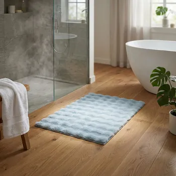 Koupelnová předložka Modrý koupelnový kobereček KLEINE WOLKE CLOUD 60 x 90 cm