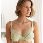 Vyztužená podprsenka Orotelli z krajky a úpletu s nopky, s kosticemi zelená 85E