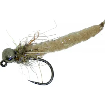 Tungstenový jig MOP Fly s krémovým tělíčkem a niklovou hlavičkou, vel. 16