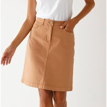 Dámská sukně Zeštíhlující krátká sukně s vnitřním zesílením oříšková 40