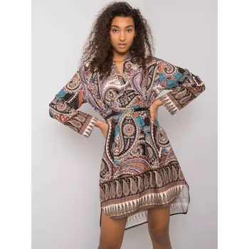 Dámské šaty Šaty DHJ SK 5766 1.32X černá a béžová jedna velikost