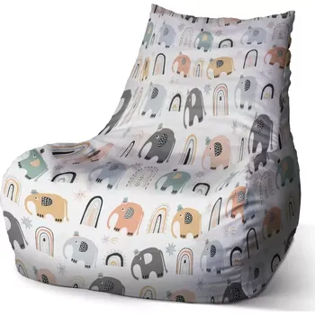 Sedací pytel Sedací vak Bean Animovaní sloni - Sablio - 60 x 70 x 70 cm