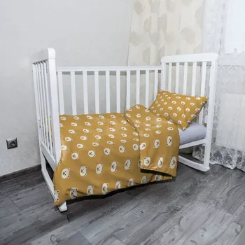 Povlečení Sablio Mikroplyšové povlečení do dětské postýlky Roztomilí medvídci - 100x135 / 40x60