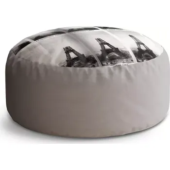 Taburet Sablio Kulatý taburet Circle Eiffelova věž stavba: 38x48 cm - Sablio