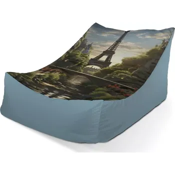 Sedací pytel Sedací vak Lounge Paříž Eifellova věž Art - Sablio - 80 x 95 x 50 cm