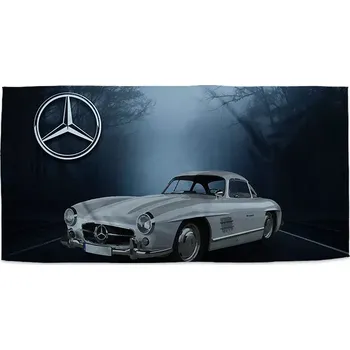 Ručník Sablio Ručník s potiskem Mercedes-Benz 300 SL V lese - 30x50 cm