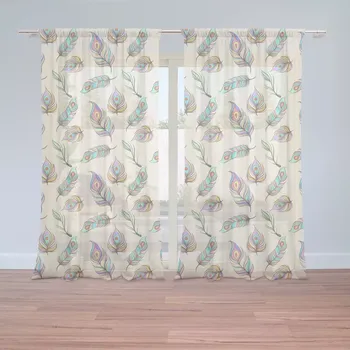 Záclona Sablio Záclony Paví peříčka: 2 ks - 150x250 cm - Sablio