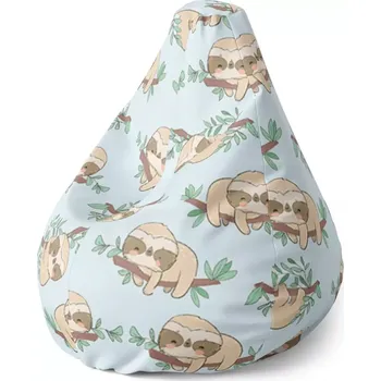 Sedací pytel Sedací vak Pear Lenochodi na větvi - Sablio - 70 x 95 x 15 cm