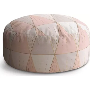 Taburet Sablio Kulatý taburet Circle Růžovošedé jehlany: 38x48 cm - Sablio