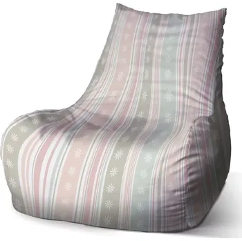Sedací pytel Sedací vak Bean Pruhy a tečky - Sablio - 60 x 70 x 70 cm