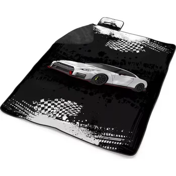 deka Sablio Plážová deka Nissan GTR 35 Černý: 200x140 cm