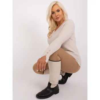 Dámský svetr PM SW PM 3770 jumper.30 světle béžová XL/XXL