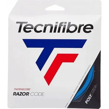 Struna na výplet tenisové rakety Tenisový výplet Tecnifibre RAZOR CODE 1,25 mm / 12 m modrý