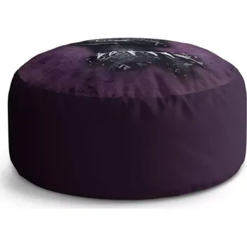 Taburet Sablio Taburet Circle BLACK PANTHER z profilu Fialový mlhavý: 38x48 cm