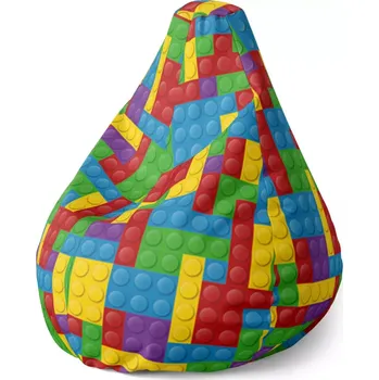 Sedací pytel Sedací vak Pear Barevná stavebnice - Sablio - 70 x 95 x 15 cm
