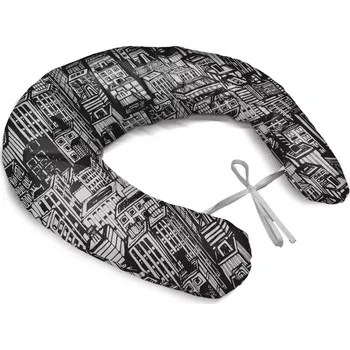 Kojící polštář Sablio Těhotenský polštář Kreslené mrakodrapy