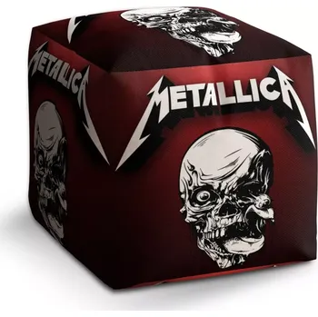 Taburet Sablio Taburet Cube METALLICA Death metal: 40x40x40 cm