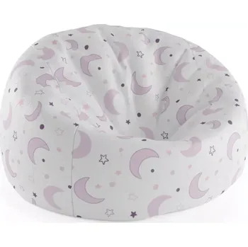 Sedací pytel Sablio Sedací vak Cocoon Fialové měsíčky - 75 x 45 x 35 cm