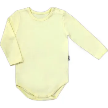 Kojenecký body Nicol Klasické body žluté barvy s dlouhým rukávem, velikost 74