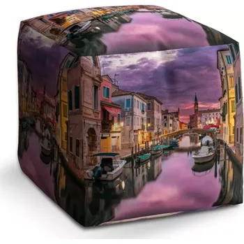 Taburet Sablio Taburet Kostka Benátky: 40x40x40 cm - Sablio