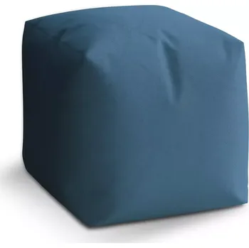 Taburet Sablio Taburet Kostka Indigově modrá: 40x40x40 cm - Sablio