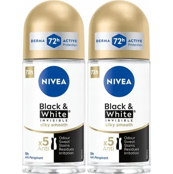 Antiperspirant Nivea Invisible Black & White Silky Smooth kuličkový 2 x 50 ml