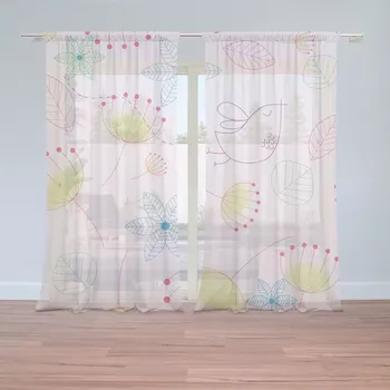 Záclona Sablio Záclony Barevné obrázky: 2 ks - 150x250 cm - Sablio