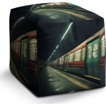 Taburet Sablio Taburet Cube Metro v tmavé stanici: 40x40x40 cm