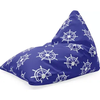 Sedací pytel Sablio Sedací vak Triangl Bílá kormidla: 120 x 100 x 100 cm - Sablio