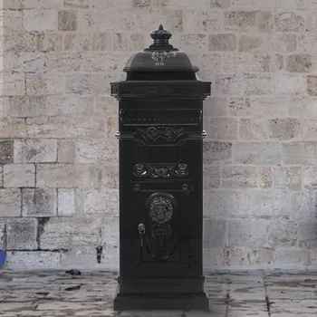 Poštovní schránka Sloupová poštovní schránka ve vintage stylu rezuvzdorná černá - 8718475601203