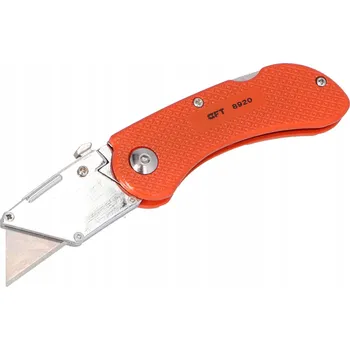 Pracovní nůž Nůž trapézový, skládací, zatahovací čepel + 3 náhradní čepele, zámek, klip