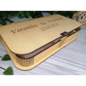 Svatební dekorace Dřevěná svatební krabička na peníze