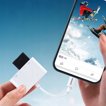 Příslušenství pro datový nosič HUB ČTEČKA KARET ADAPTÉR PRO IPHONE OTG LIGHTNING USB ČTEČKA KARET SD TF