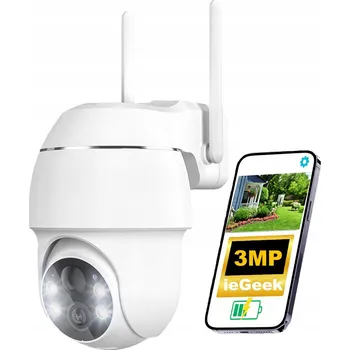 Bezpečnostní kamera EXTERNÍ OTOČNÁ BEZDRÁTOVÁ IP WIFI KAMERA 2K 3MPx S BATERIÍ