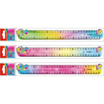 pravítka PRAVÍTKO KEYROAD 30 CM ELASTICKÉ DUHOVÉ MIX BAREV