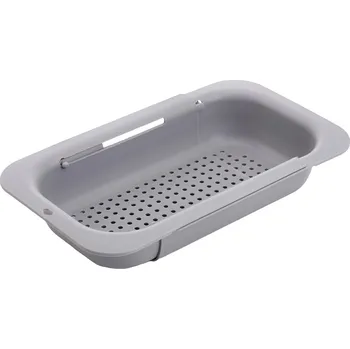 Odkapávač na nádobí Odkapávač na dřez roztažitelný šedý matný 34,5-47,8 cm Kuchinox