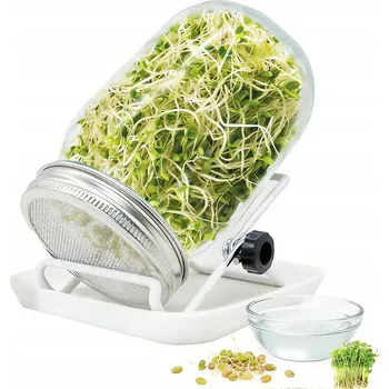 Sklenice KLÍČÍCÍ SKLENICE PRO KLÍČENÍ SEMÍNEK, NÁDOBA NAKLIČOVACÍ NÁDOBA SE SÍŤKOU